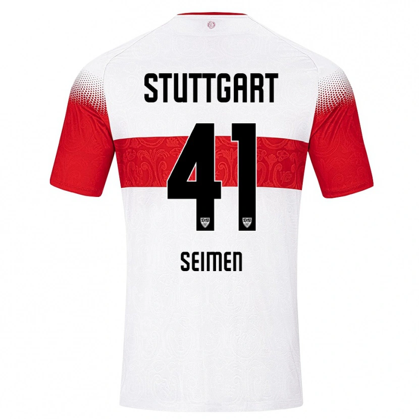 Danxen Damen Dennis Seimen #41 Weiß Rot Gelb Heimtrikot Trikot 2026/27 T-Shirt