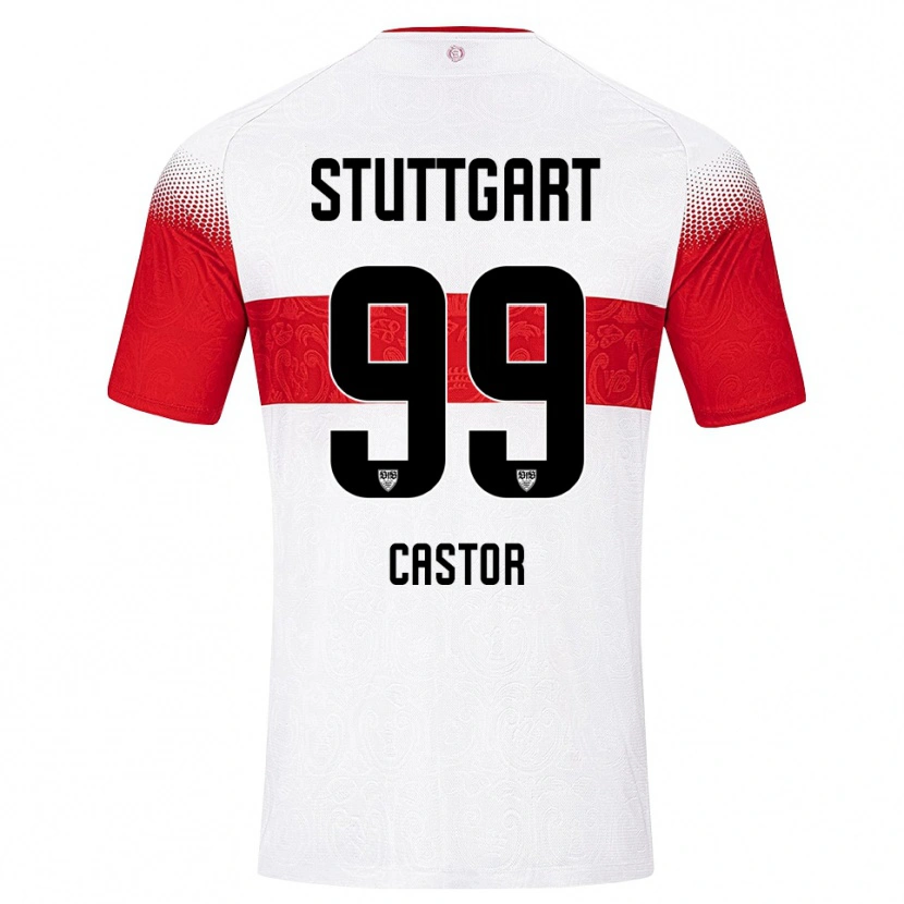 Danxen Damen Gillian Castor #99 Weiß Rot Gelb Heimtrikot Trikot 2026/27 T-Shirt