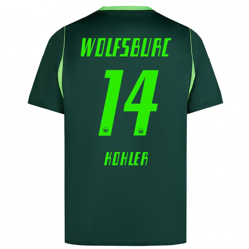 Danxen Damen Leonard Köhler #14 Dunkelgrün Weiß Heimtrikot Trikot 2026/27 T-Shirt