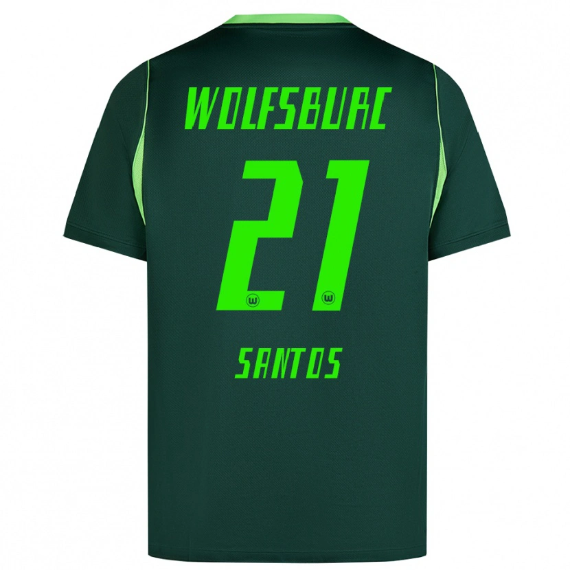 Danxen Damen Leonardo Santos #21 Dunkelgrün Weiß Heimtrikot Trikot 2026/27 T-Shirt