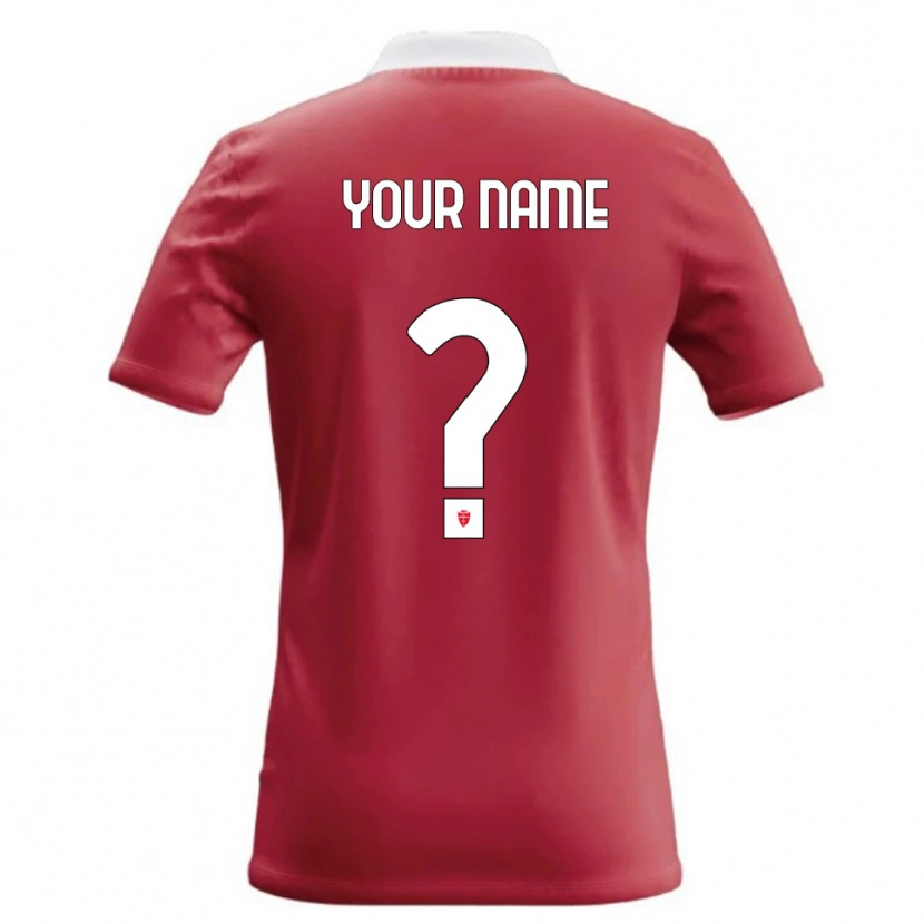 Danxen Damen Ihren Namen #0 Rot Weiß Heimtrikot Trikot 2026/27 T-Shirt