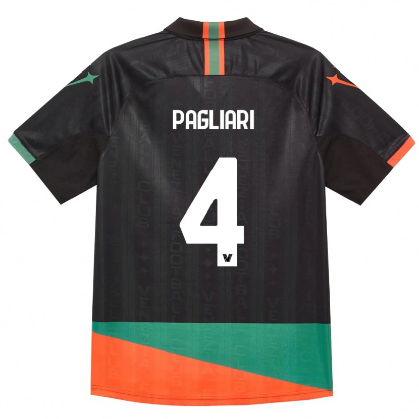 Danxen Damen Alessandro Pagliari #4 Schwarz Orange Grün Heimtrikot Trikot 2026/27 T-Shirt