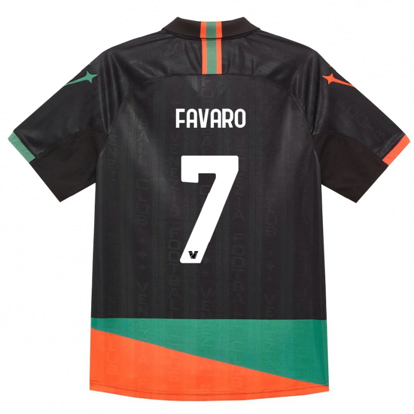 Danxen Damen Federico Favaro #7 Schwarz Orange Grün Heimtrikot Trikot 2026/27 T-Shirt