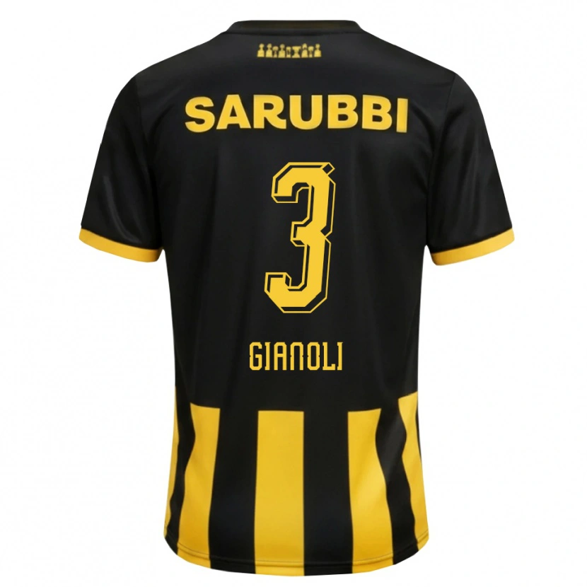Danxen Damen Martín Gianoli #3 Schwarz Gelb Heimtrikot Trikot 2026/27 T-Shirt