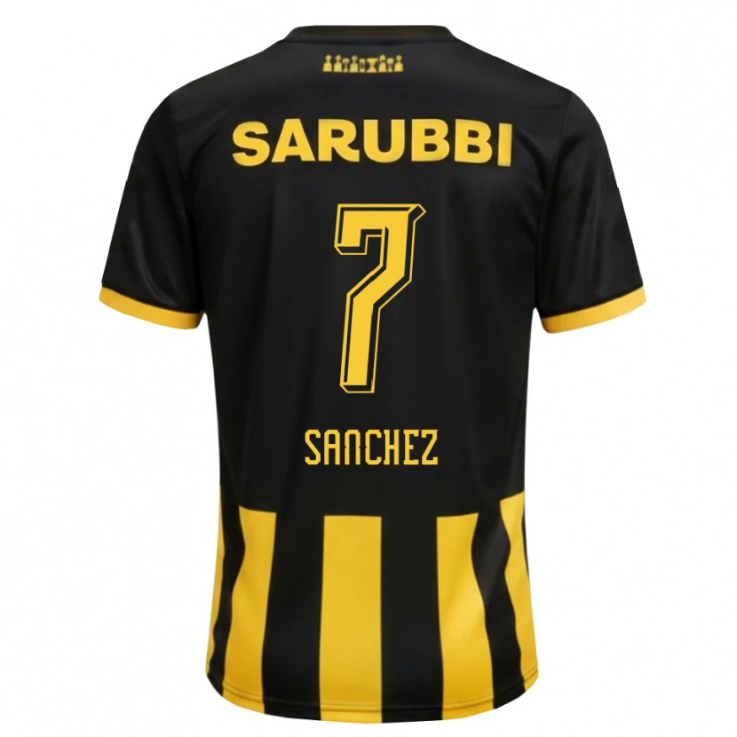 Danxen Damen Carlos Sánchez #7 Schwarz Gelb Heimtrikot Trikot 2026/27 T-Shirt