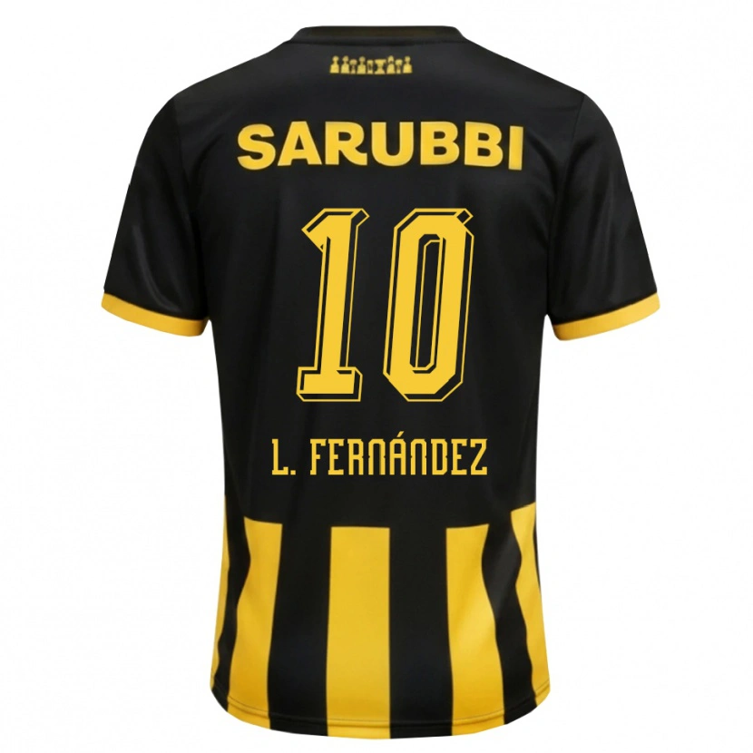 Danxen Damen Leonardo Fernández #10 Schwarz Gelb Heimtrikot Trikot 2026/27 T-Shirt