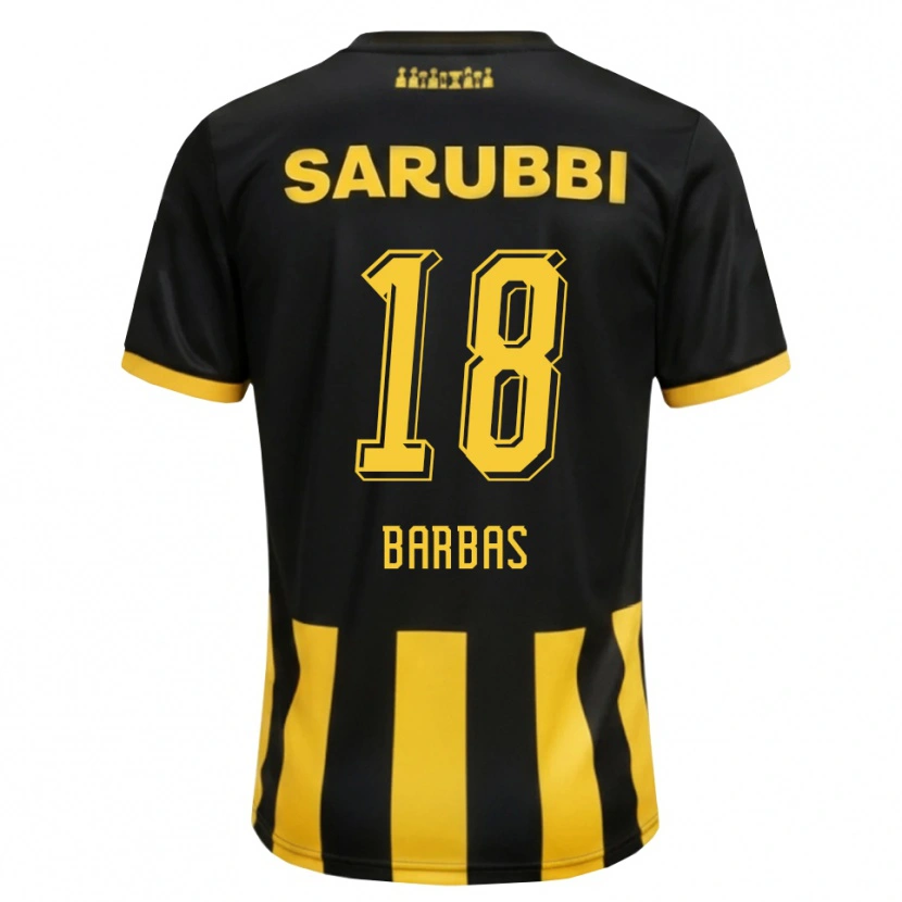 Danxen Damen Germán Barbas #18 Schwarz Gelb Heimtrikot Trikot 2026/27 T-Shirt