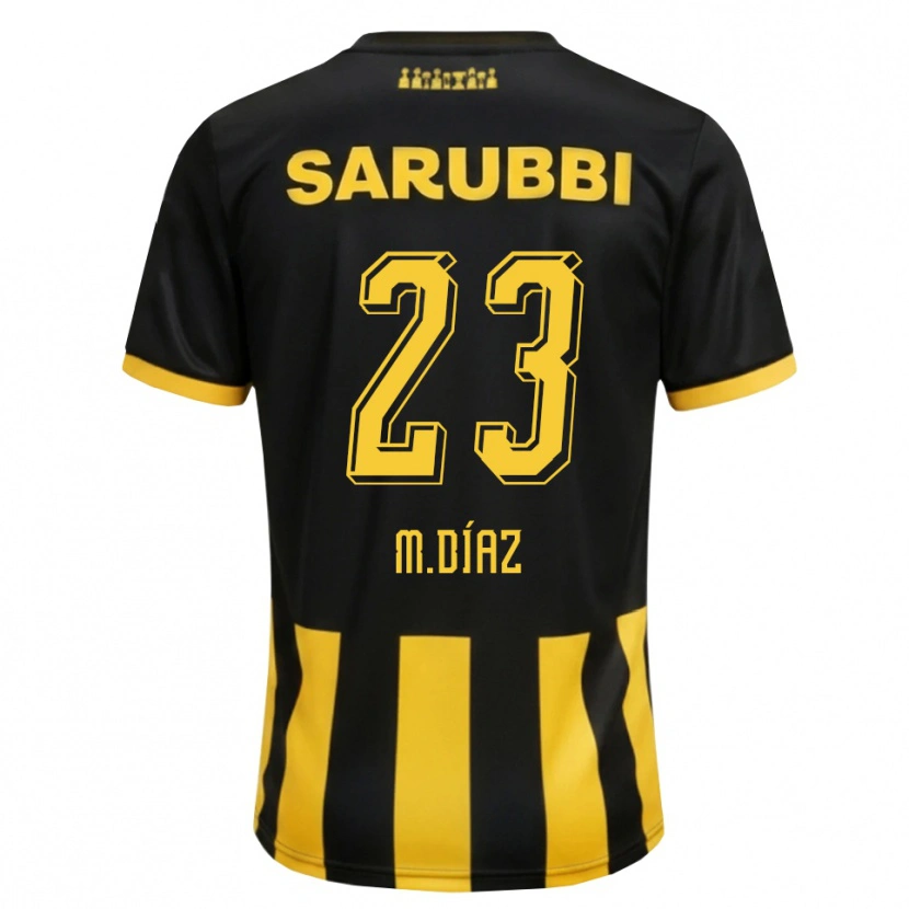 Danxen Damen Mateo Díaz #23 Schwarz Gelb Heimtrikot Trikot 2026/27 T-Shirt