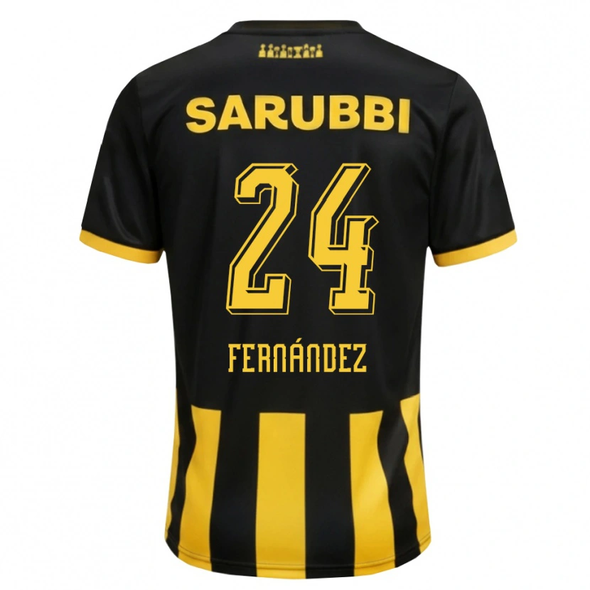 Danxen Damen Faustino Fernández #24 Schwarz Gelb Heimtrikot Trikot 2026/27 T-Shirt