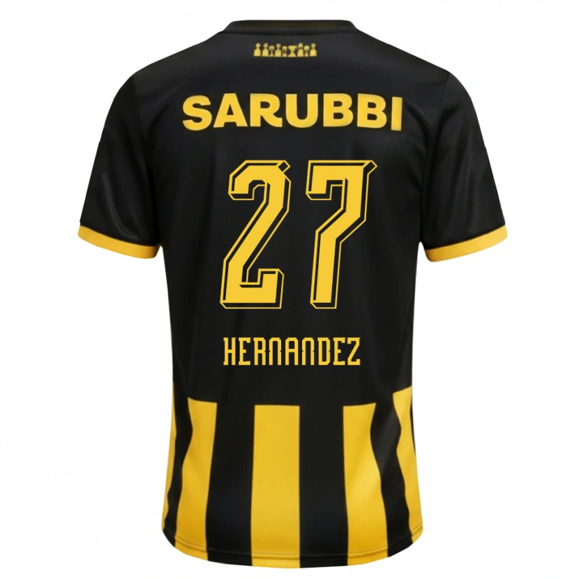 Danxen Damen Lucas Hernández #27 Schwarz Gelb Heimtrikot Trikot 2026/27 T-Shirt