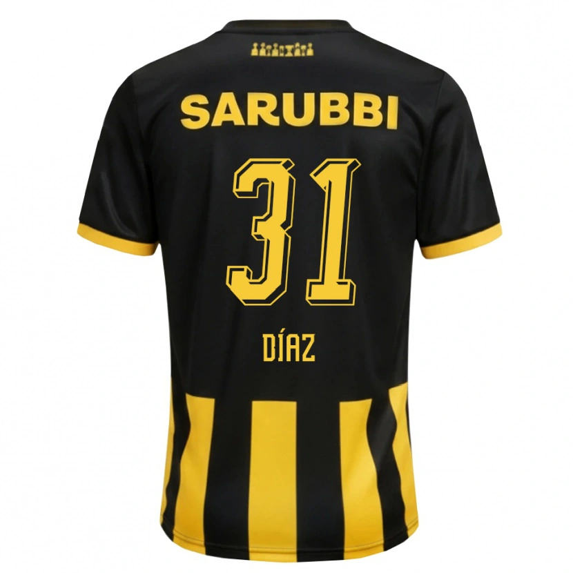 Danxen Damen Leandro Díaz #31 Schwarz Gelb Heimtrikot Trikot 2026/27 T-Shirt