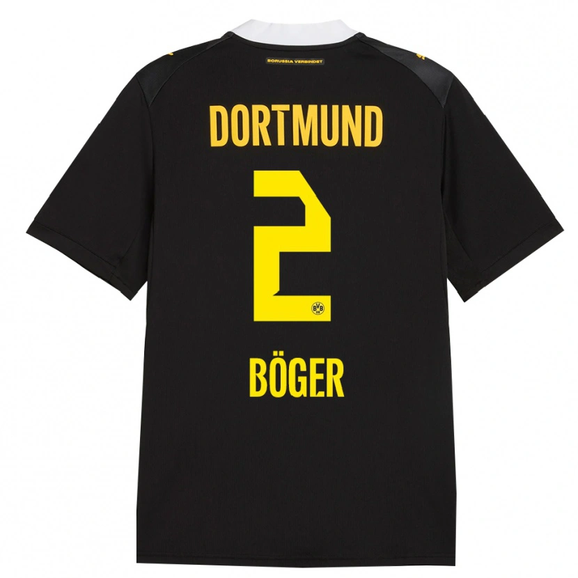 Danxen Damen Mia Böger #2 Schwarz Rot Gelb Auswärtstrikot Trikot 2026/27 T-Shirt