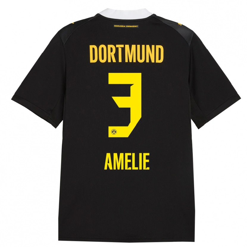 Danxen Damen Berger Amelie #3 Schwarz Rot Gelb Auswärtstrikot Trikot 2026/27 T-Shirt