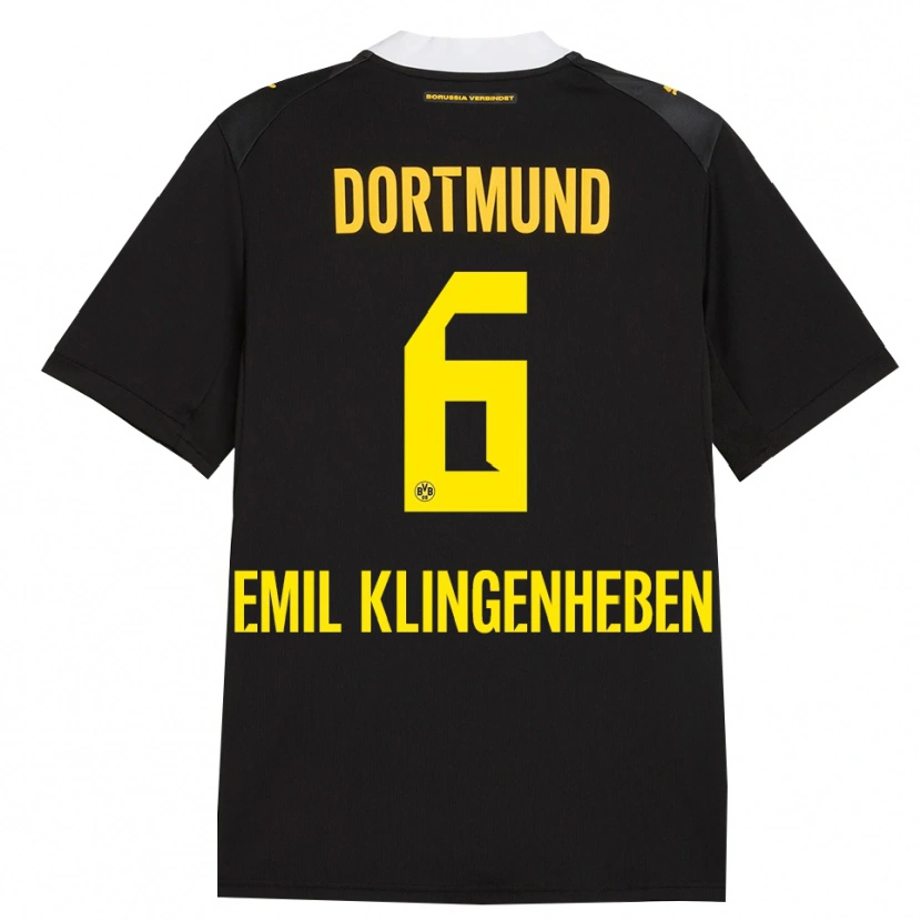 Danxen Damen Maximilian Emil Klingenheben #6 Schwarz Rot Gelb Auswärtstrikot Trikot 2026/27 T-Shirt