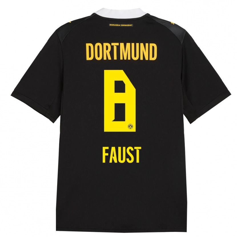 Danxen Damen Tom Faust #8 Schwarz Rot Gelb Auswärtstrikot Trikot 2026/27 T-Shirt
