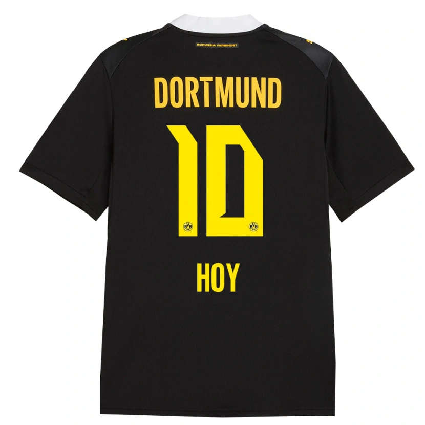 Danxen Damen Justin Hoy #10 Schwarz Rot Gelb Auswärtstrikot Trikot 2026/27 T-Shirt
