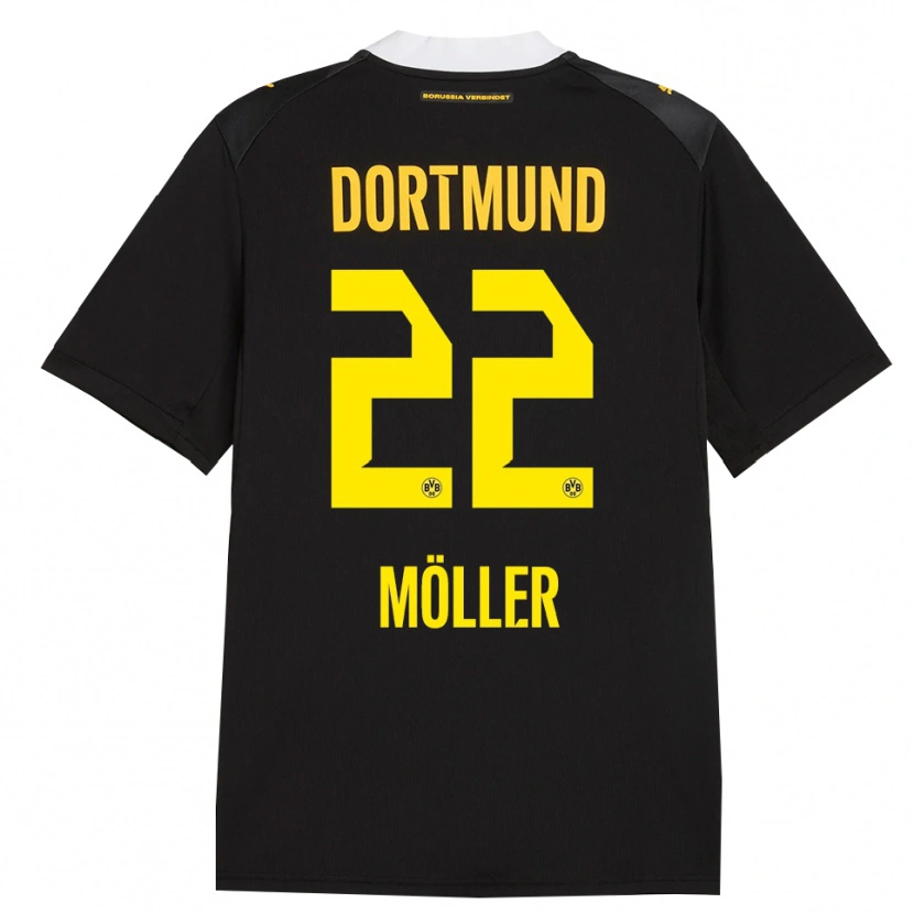 Danxen Damen Paul Möller #22 Schwarz Rot Gelb Auswärtstrikot Trikot 2026/27 T-Shirt