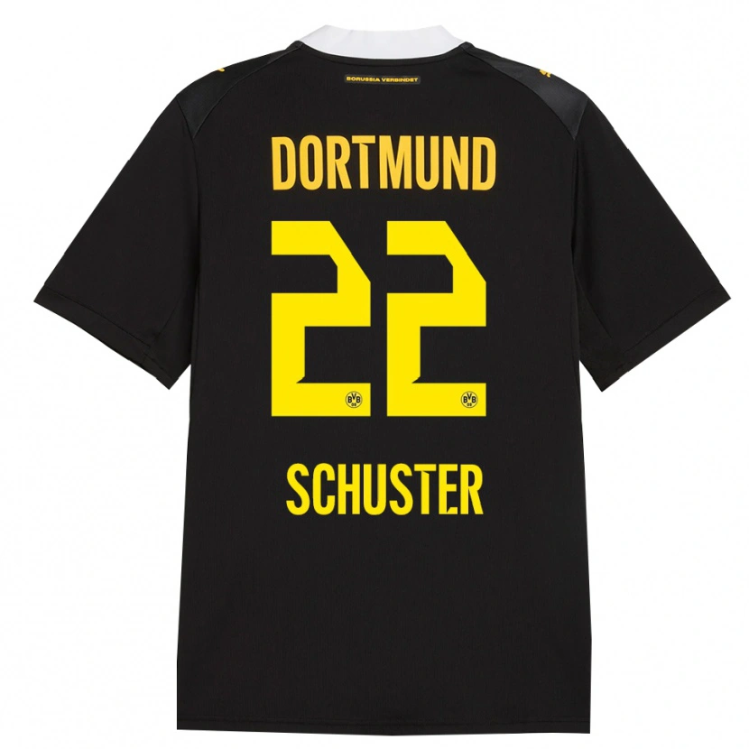 Danxen Damen Melanie Schuster #22 Schwarz Rot Gelb Auswärtstrikot Trikot 2026/27 T-Shirt