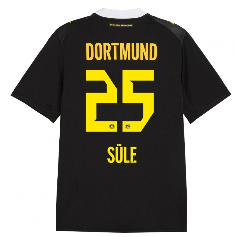 Danxen Damen Niklas Süle #25 Schwarz Rot Gelb Auswärtstrikot Trikot 2026/27 T-Shirt