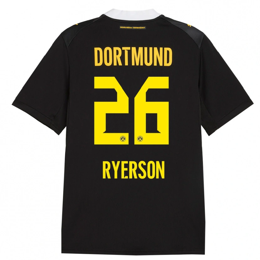 Danxen Damen Julian Ryerson #26 Schwarz Rot Gelb Auswärtstrikot Trikot 2026/27 T-Shirt