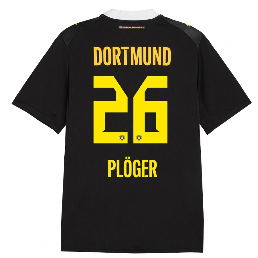 Danxen Damen Dustin Plöger #26 Schwarz Rot Gelb Auswärtstrikot Trikot 2026/27 T-Shirt