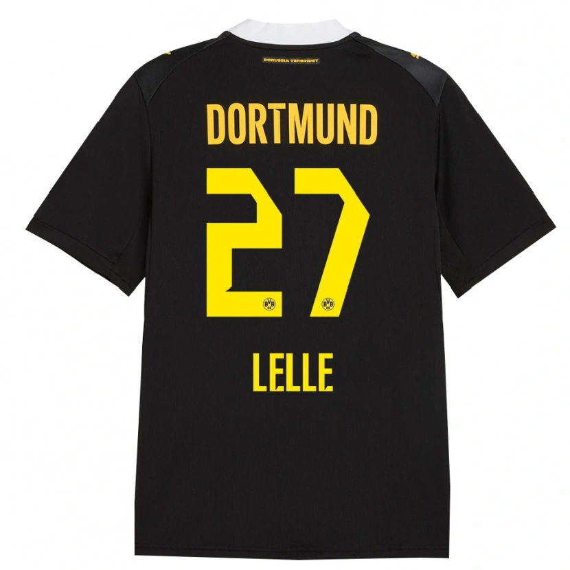 Danxen Damen David Lelle #27 Schwarz Rot Gelb Auswärtstrikot Trikot 2026/27 T-Shirt