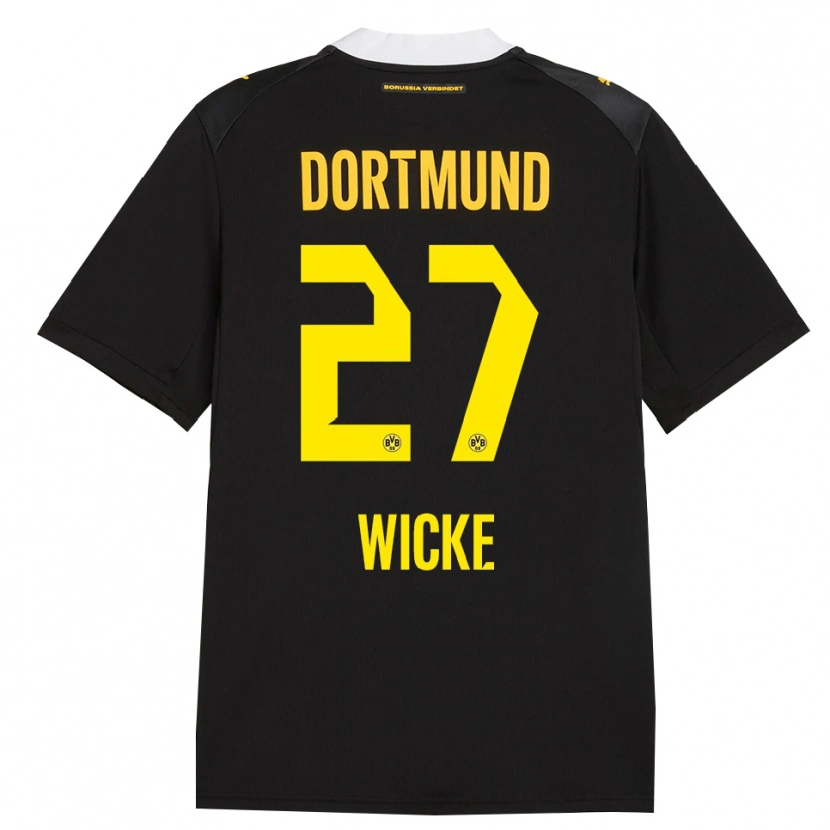 Danxen Damen Nova Wicke #27 Schwarz Rot Gelb Auswärtstrikot Trikot 2026/27 T-Shirt