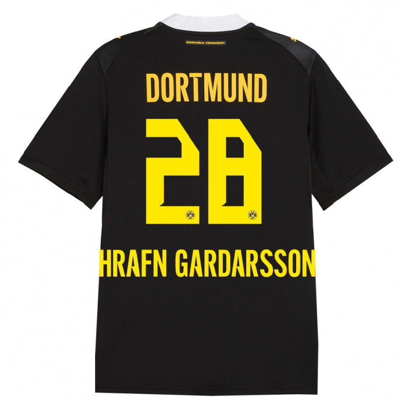 Danxen Damen Bjarki Hrafn Gardarsson #28 Schwarz Rot Gelb Auswärtstrikot Trikot 2026/27 T-Shirt