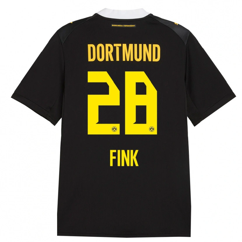 Danxen Damen Bradley Fink #28 Schwarz Rot Gelb Auswärtstrikot Trikot 2026/27 T-Shirt