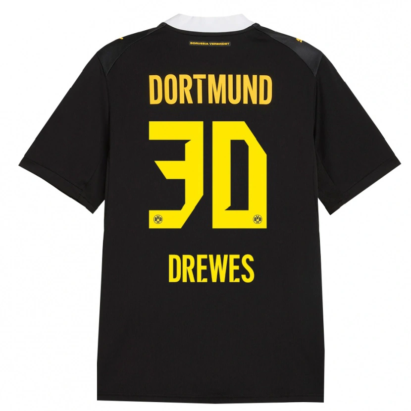 Danxen Damen Patrick Drewes #30 Schwarz Rot Gelb Auswärtstrikot Trikot 2026/27 T-Shirt
