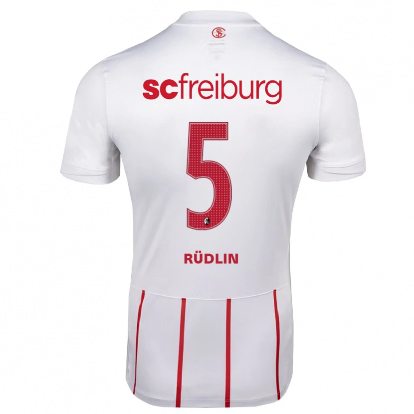 Danxen Damen Fabian Rüdlin #5 Weiß Rot Gelb Auswärtstrikot Trikot 2026/27 T-Shirt