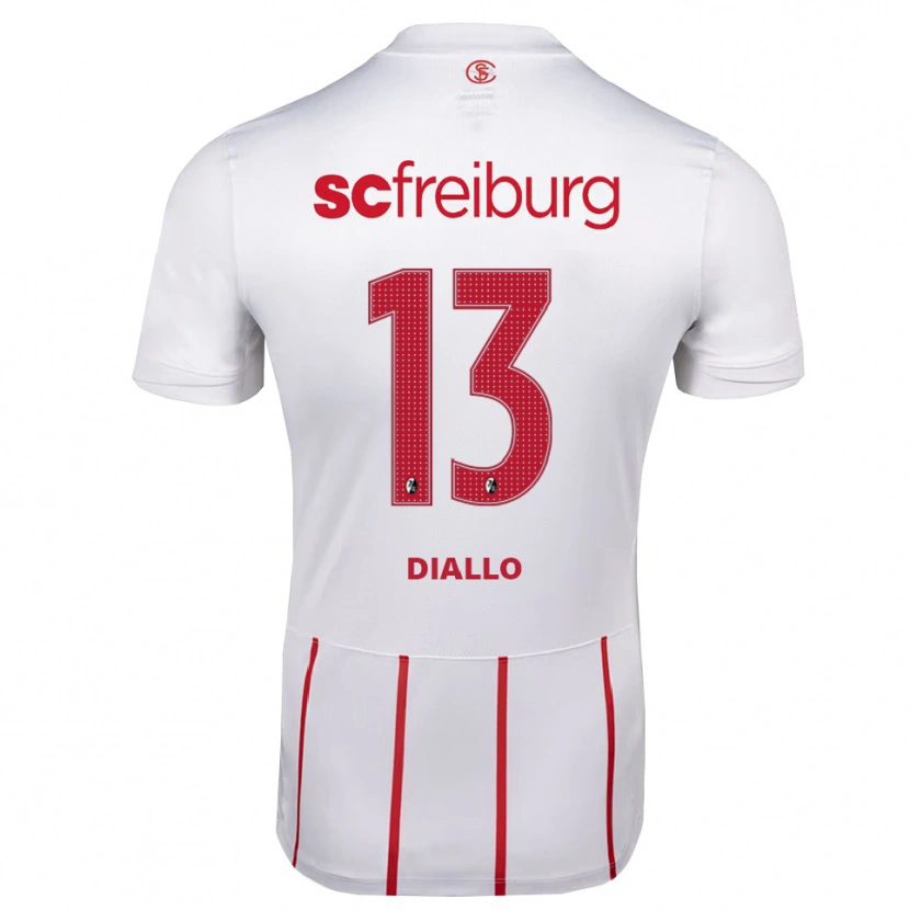Danxen Damen Thierno Diallo #13 Weiß Rot Gelb Auswärtstrikot Trikot 2026/27 T-Shirt