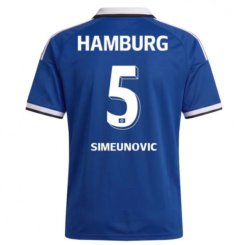 Danxen Damen Denis Simeunovic #5 Weiß Blau Auswärtstrikot Trikot 2026/27 T-Shirt