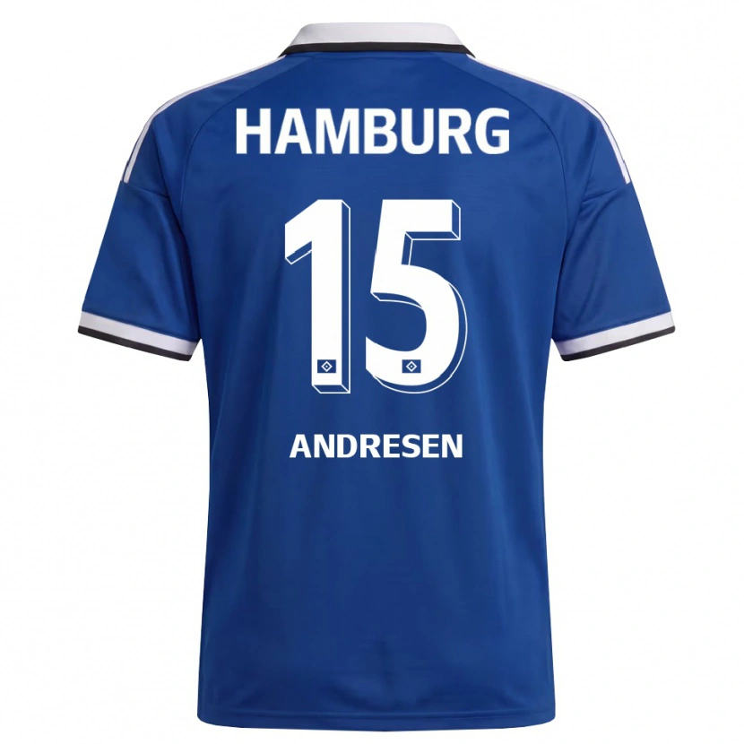 Danxen Damen Bent Andresen #15 Weiß Blau Auswärtstrikot Trikot 2026/27 T-Shirt