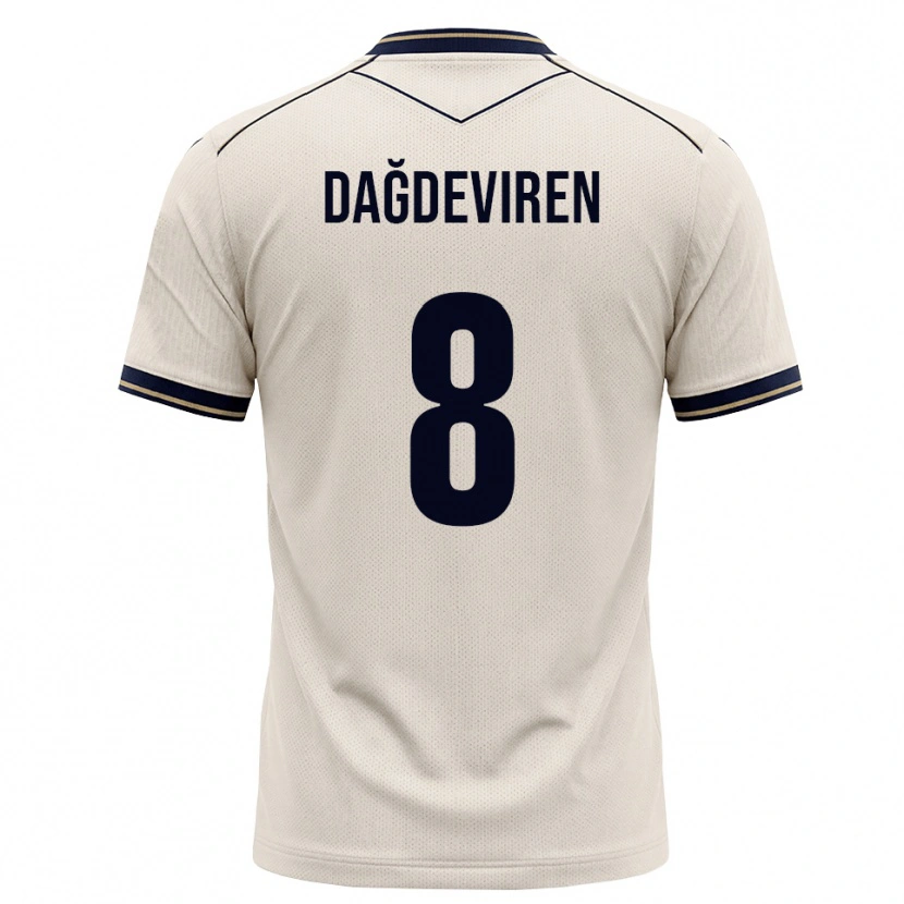 Danxen Damen Diren Dağdeviren #8 Creme Tiefblau Auswärtstrikot Trikot 2026/27 T-Shirt