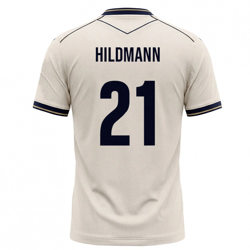 Danxen Damen Timo Hildmann #21 Creme Tiefblau Auswärtstrikot Trikot 2026/27 T-Shirt