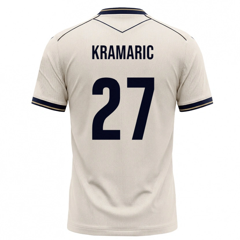 Danxen Damen Andrej Kramaric #27 Creme Tiefblau Auswärtstrikot Trikot 2026/27 T-Shirt