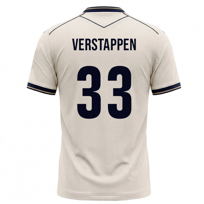 Danxen Damen Eric Verstappen #33 Creme Tiefblau Auswärtstrikot Trikot 2026/27 T-Shirt