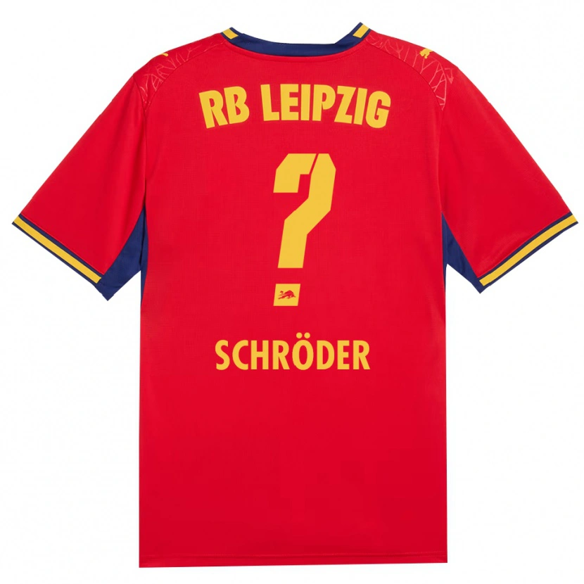 Danxen Damen Levin Schröder #0 Rot Gelb Königsblau Auswärtstrikot Trikot 2026/27 T-Shirt
