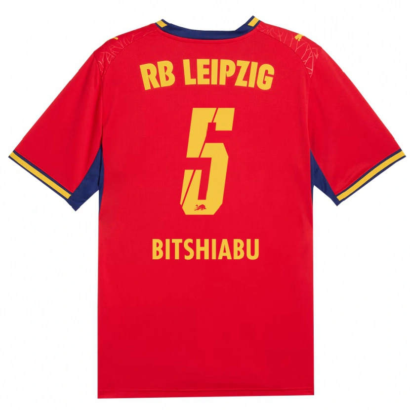 Danxen Damen El Chadaille Bitshiabu #5 Rot Gelb Königsblau Auswärtstrikot Trikot 2026/27 T-Shirt