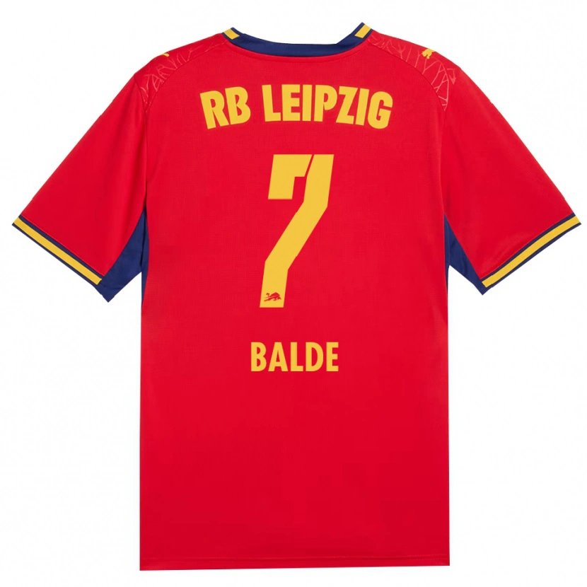 Danxen Damen Mamadu Baldé #7 Rot Gelb Königsblau Auswärtstrikot Trikot 2026/27 T-Shirt