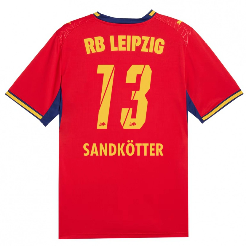 Danxen Damen Constantin Sandkötter #13 Rot Gelb Königsblau Auswärtstrikot Trikot 2026/27 T-Shirt