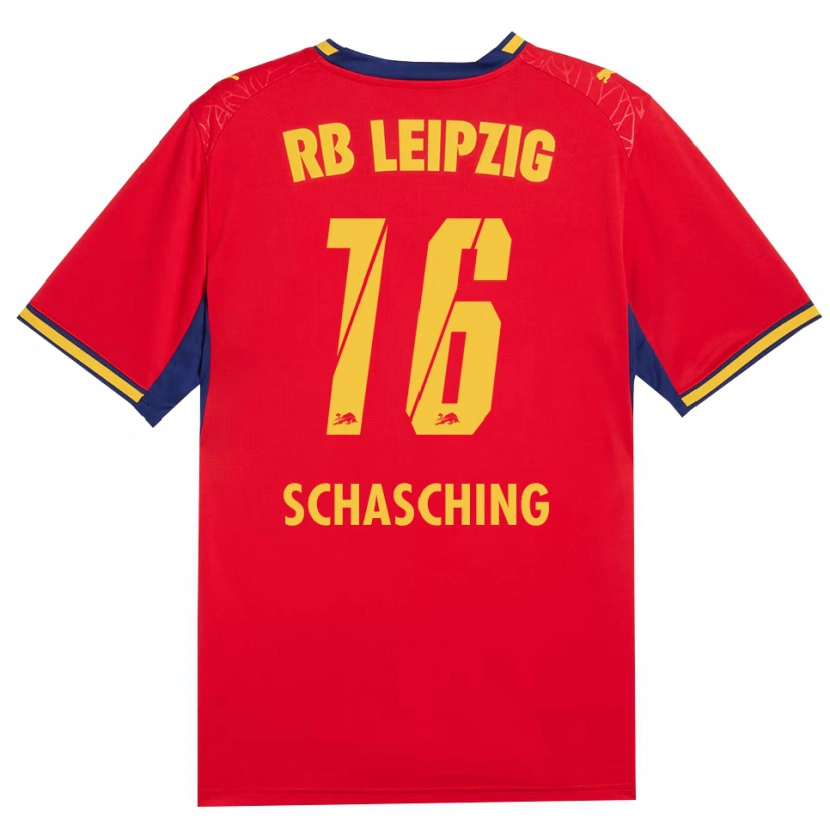 Danxen Damen Annabel Schasching #16 Rot Gelb Königsblau Auswärtstrikot Trikot 2026/27 T-Shirt