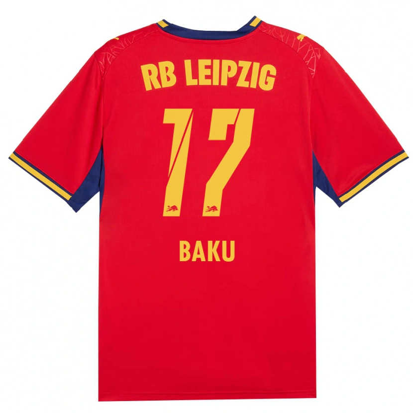 Danxen Damen Ridle Baku #17 Rot Gelb Königsblau Auswärtstrikot Trikot 2026/27 T-Shirt