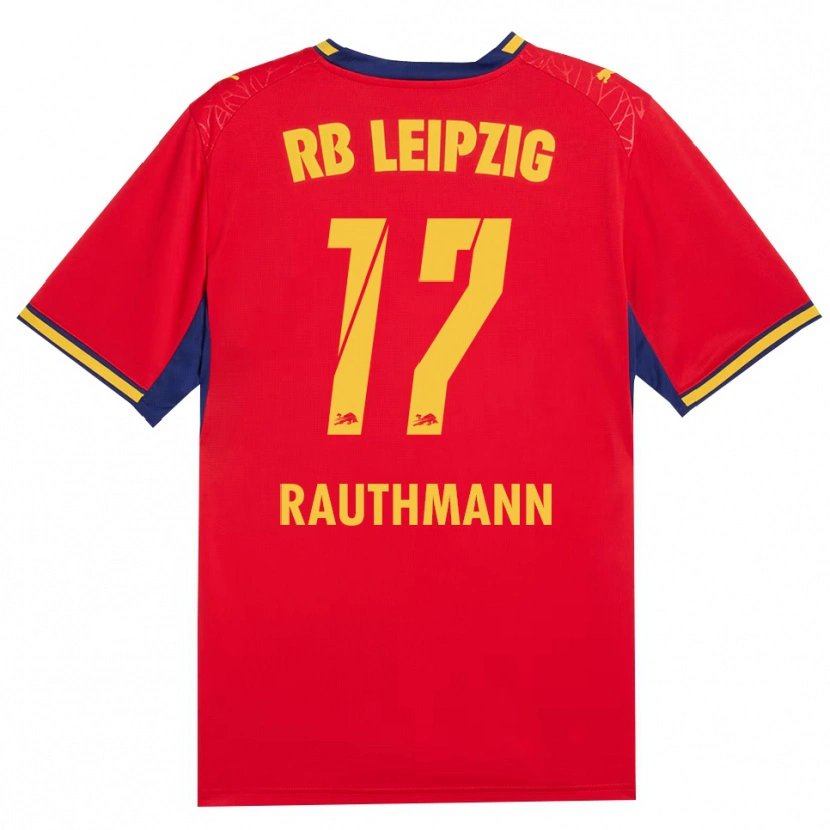 Danxen Damen Nick Rauthmann #17 Rot Gelb Königsblau Auswärtstrikot Trikot 2026/27 T-Shirt