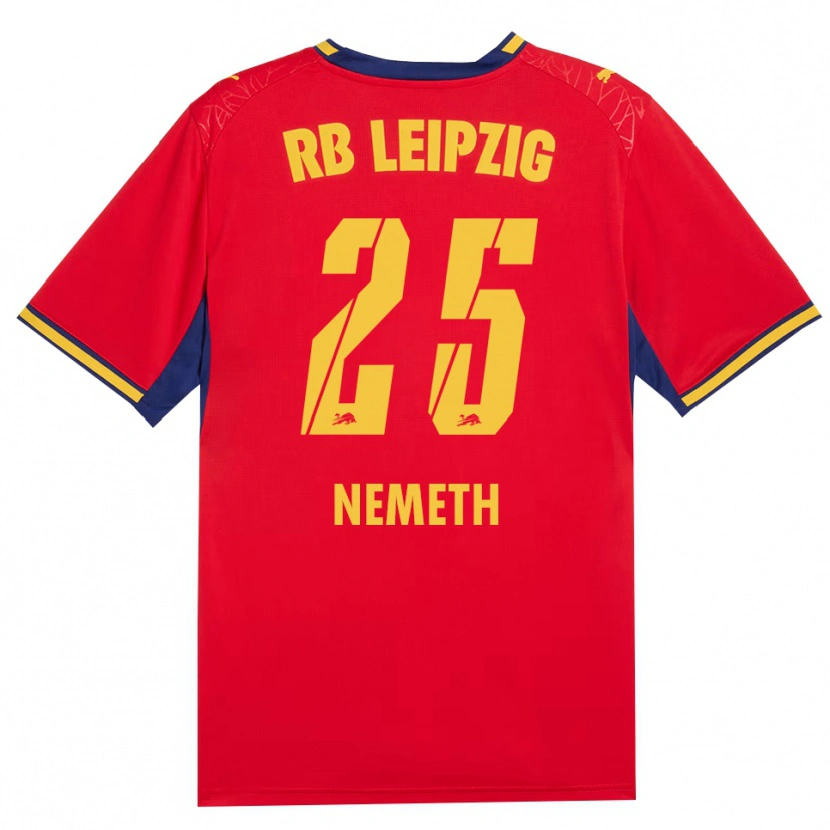 Danxen Damen Diána Németh #25 Rot Gelb Königsblau Auswärtstrikot Trikot 2026/27 T-Shirt