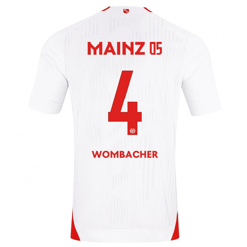 Danxen Damen Fynn Wombacher #4 Weiß Rot Gelb Auswärtstrikot Trikot 2026/27 T-Shirt
