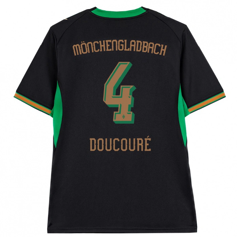 Danxen Damen Mamadou Doucoure #4 Schwarz Orange Grün Braun Auswärtstrikot Trikot 2026/27 T-Shirt
