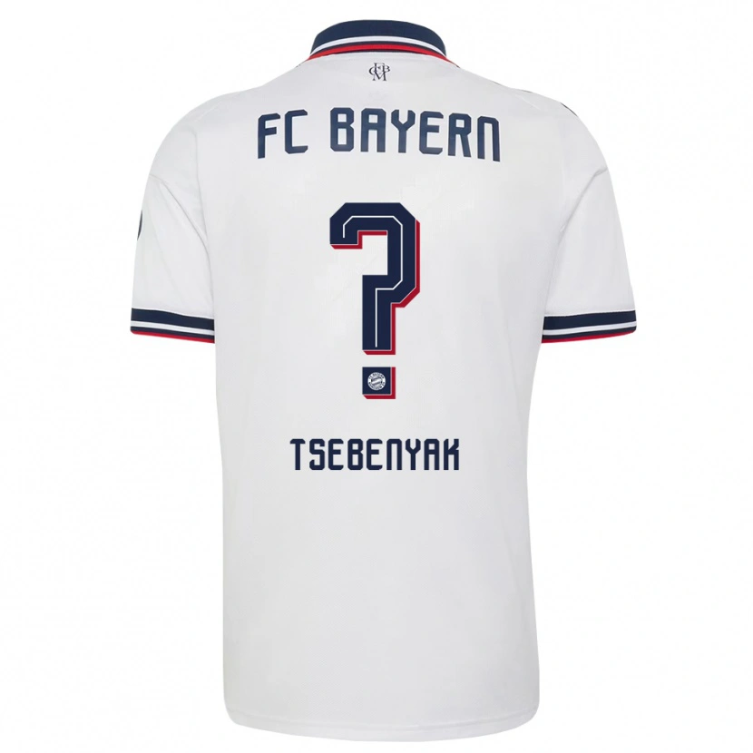 Danxen Damen Dmytro Tsebenyak #0 Weiß Grau Rot Auswärtstrikot Trikot 2026/27 T-Shirt