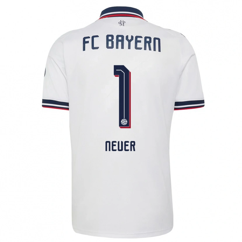 Danxen Damen Manuel Neuer #1 Weiß Grau Rot Auswärtstrikot Trikot 2026/27 T-Shirt